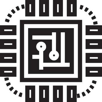 artificial inteligencia icono símbolo vector imagen. ilustración de el cerebro robot aprendizaje humano inteligente algoritmo diseño imagen.