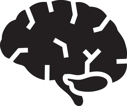 Artificial Intelligence icon symbol vector image. Illustration of the brain robot learning human smart algorithm design image.