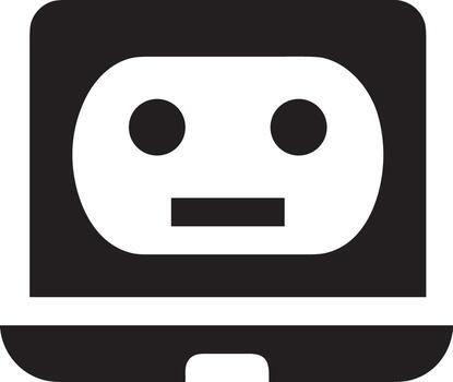 Artificial Intelligence icon symbol vector image. Illustration of the brain robot learning human smart algorithm design image.