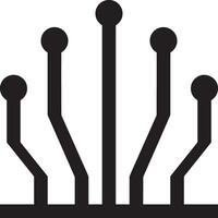 Artificial Intelligence icon symbol vector image. Illustration of the brain robot learning human smart algorithm design image.