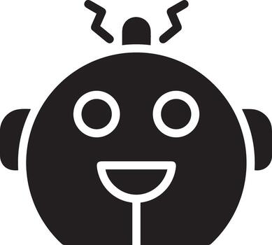 Artificial Intelligence icon symbol vector image. Illustration of the brain robot learning human smart algorithm design image.