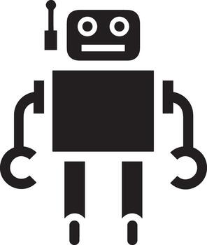 Artificial Intelligence icon symbol vector image. Illustration of the brain robot learning human smart algorithm design image.