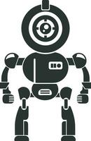 Artificial Intelligence icon symbol vector image. Illustration of the brain robot learning human smart algorithm design image.