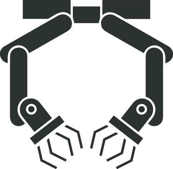 Artificial Intelligence icon symbol vector image. Illustration of the brain robot learning human smart algorithm design image.