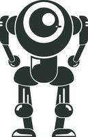 Artificial Intelligence icon symbol vector image. Illustration of the brain robot learning human smart algorithm design image.