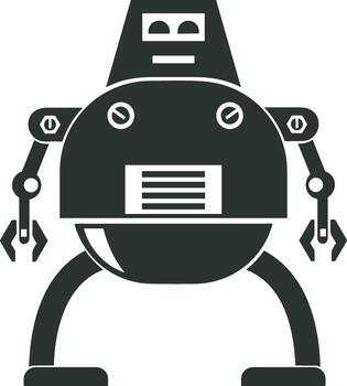 Artificial Intelligence icon symbol vector image. Illustration of the brain robot learning human smart algorithm design image.