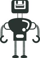 Artificial Intelligence icon symbol vector image. Illustration of the brain robot learning human smart algorithm design image.