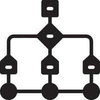 Artificial Intelligence icon symbol vector image. Illustration of the brain robot learning human smart algorithm design image.