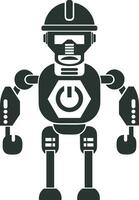 Artificial Intelligence icon symbol vector image. Illustration of the brain robot learning human smart algorithm design image.