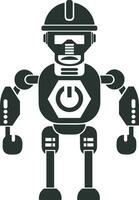 Artificial Intelligence icon symbol vector image. Illustration of the brain robot learning human smart algorithm design image.