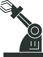 Artificial Intelligence icon symbol vector image. Illustration of the brain robot learning human smart algorithm design image.