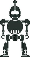 Artificial Intelligence icon symbol vector image. Illustration of the brain robot learning human smart algorithm design image.