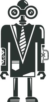 Artificial Intelligence icon symbol vector image. Illustration of the brain robot learning human smart algorithm design image.