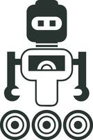 Artificial Intelligence icon symbol vector image. Illustration of the brain robot learning human smart algorithm design image.