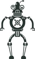 Artificial Intelligence icon symbol vector image. Illustration of the brain robot learning human smart algorithm design image.