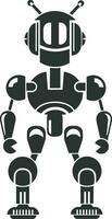 Artificial Intelligence icon symbol vector image. Illustration of the brain robot learning human smart algorithm design image.