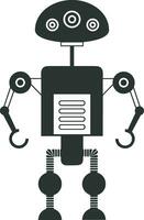 Artificial Intelligence icon symbol vector image. Illustration of the brain robot learning human smart algorithm design image.