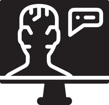 artificial inteligencia icono símbolo vector imagen. ilustración de el cerebro robot aprendizaje humano inteligente algoritmo diseño imagen.