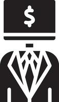 Artificial Intelligence icon symbol vector image. Illustration of the brain robot learning human smart algorithm design image.