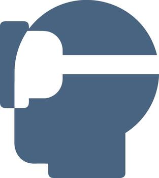 Artificial Intelligence icon symbol vector image. Illustration of the brain robot learning human smart algorithm design image.