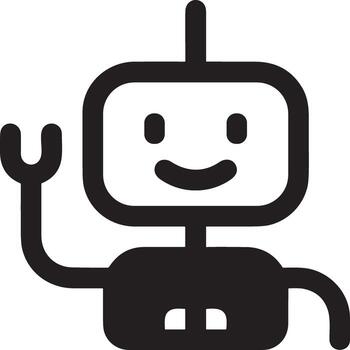 Artificial Intelligence icon symbol vector image. Illustration of the brain robot learning human smart algorithm design image.