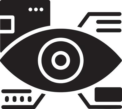 Artificial Intelligence icon symbol vector image. Illustration of the brain robot learning human smart algorithm design image.