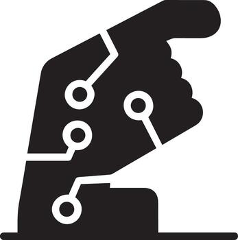 Artificial Intelligence icon symbol vector image. Illustration of the brain robot learning human smart algorithm design image.