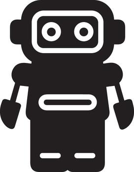 artificial inteligencia icono símbolo vector imagen. ilustración de el cerebro robot aprendizaje humano inteligente algoritmo diseño imagen.