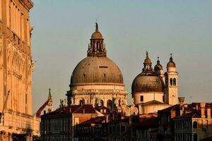 A city view with domed buildings photo