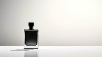 perfume botella Bosquejo en blanco antecedentes. generativo ai foto