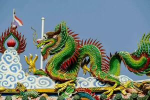 Colorful dragon sculpture photo