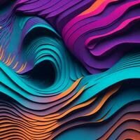 abstract colorful background papercut style - AI Generative photo