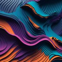 abstract colorful background papercut style - AI Generative photo