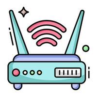 Modern design icon of wifi router vector