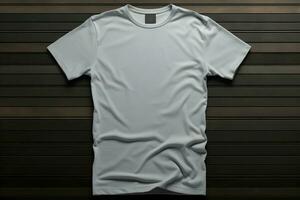 Grey t-shirt mockup. High quality. AI Generative photo