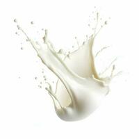 chapoteo de Leche o crema aislado en un blanco antecedentes. alta resolución. ai generativo foto