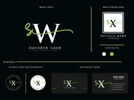 Initial Sw Luxury Signature Logo, Minimalist SW Fashion Logo Icon And Branding Design vector