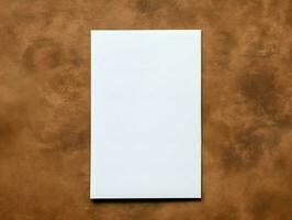 Thin paper blank white mock up. High-resolution. AI Generative photo