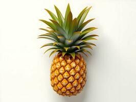 Isolated ananas on a white background. High quality. AI Generative photo