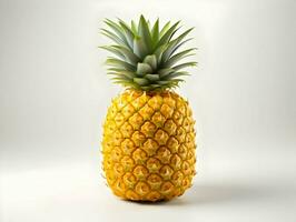 Isolated ananas on a white background. High-resolution. AI Generative photo