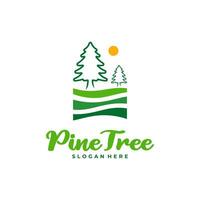 Pine Tree logo design vector. Creative Pine Tree logo concepts template vector