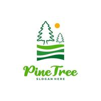 Pine Tree logo design vector. Creative Pine Tree logo concepts template vector