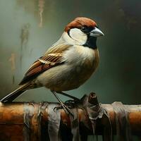 Sparrow. High quality. AI Generative photo