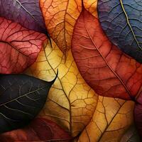 Abstract autumn beauty in multi-colored leaves. High-resolution. AI Generative photo