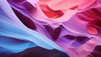 Colorful Purple Walls Antelope Canyon Light Turquoise Dark Pink. AI Generated photo