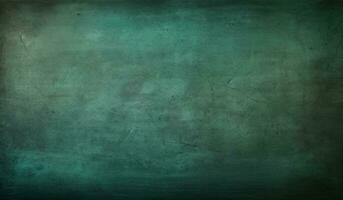 Black Chalkboard Background with Gloomy Green Texture. AI Generated photo