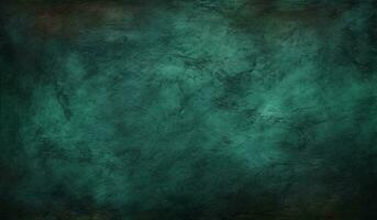 Black Chalkboard Background with Gloomy Green Texture. AI Generated photo