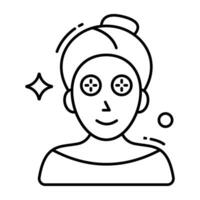 A beautiful design icon of facial mask vector