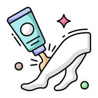 An icon design of leg waxing vector