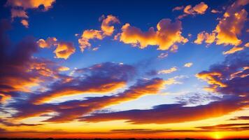 sky sunset over the clouds. AI Generated photo